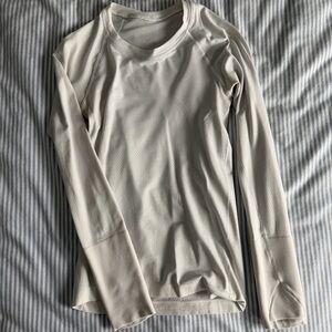 lululemon athletica Beige Long Sleeve Top